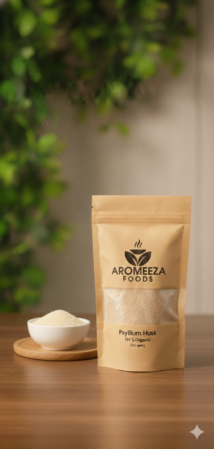 Aromeeza Foods – 100% Organic Psyllium Husk (Isabgol)
