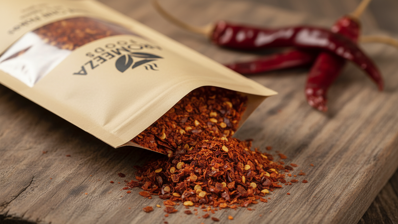Aromeeza Foods Red Chili Flakes – 100% Organic | Premium Red Chili Flakes | 100g Fresh & Aromatic