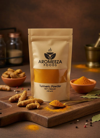 AROMEEZA FOODS Turmeric Powder – 100% Natural & Pure (100g)