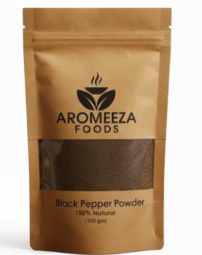 Aromeeza Foods Black Pepper Powder – 100% Natural Flavor